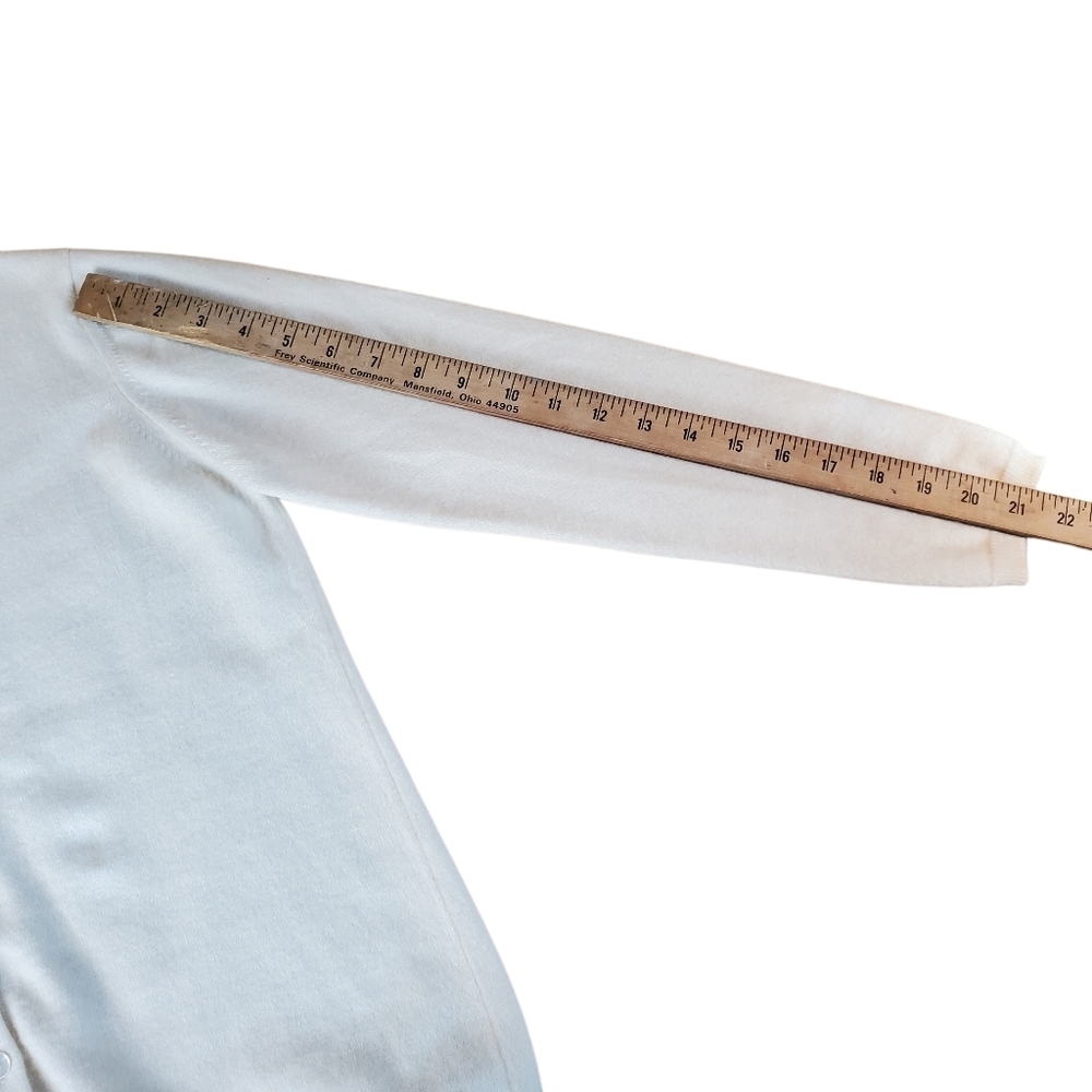 Vntg Cashmere William Lockie Cream Cardigan Sweater. 38"/Men's SM. #223 - Picture 9 of 11